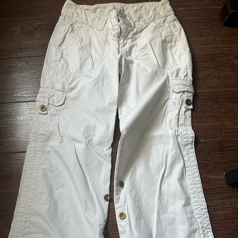 Small white cargo pants